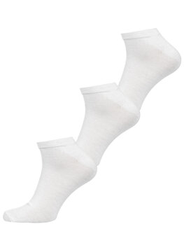 Bílé pánské nízké ponožky Bolf N3101-3P 3 PACK