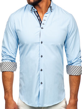 Blankytná pánská košile s dlouhým rukávem Bolf 3762