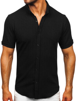 Černá dámská mušelínová košile s krátkým rukávem Bolf 2013