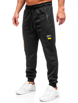 Černé pánské bavlněné tepláky Lazy pants. Velikosti S, M, L, XL
