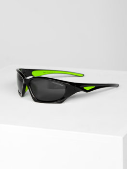 Černo-zelené pánské sluneční brýle Bolf MIAMI4