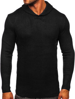 Černý pánský svetr s vysokým límcem Bolf MM6018
