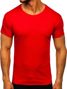 Červené pánské tričko bez potisku Bolf 2005