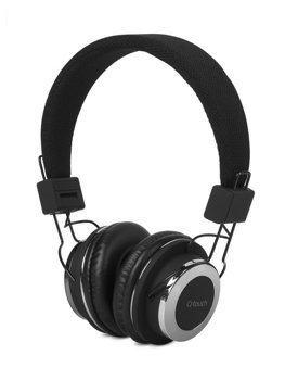 Grafitová stereofonní bluetooth sluchátka přes uši QBM-06