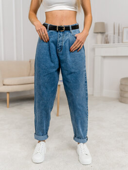 Modré dámské džíny slouchy Bolf BS586