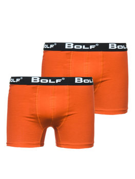 Oranžové pánské boxerky Bolf 0953-2P 2 PACK