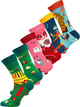 Pánské barevné-3 ponožky s potiskem Bolf M813-3P 3 PACK