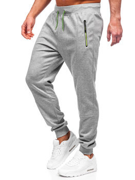 Šedé pánské teplákové jogger kalhoty Bolf 8K220
