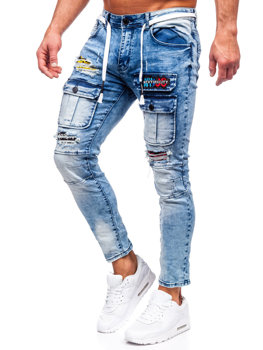 Tmavě modré pánské džíny skinny fit Bolf E9737B