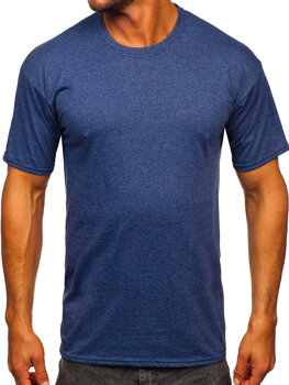 Tmavě modré pánské tričko bez potisku Bolf B10