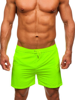 Žluto-neonové pánské plavecké šortky Bolf XL018