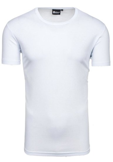 Bílé pánské tričko bez potisku Bolf T30