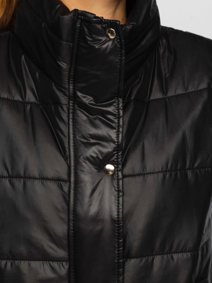 Černá dámská kratká prošívaná vesta Bolf 82032