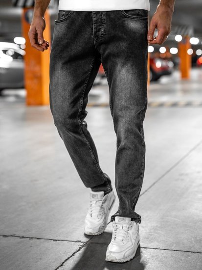 Černé pánské džíny regular fit Bolf R907