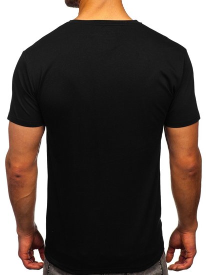 Černé pánské tričko s potiskem Bolf Y70001