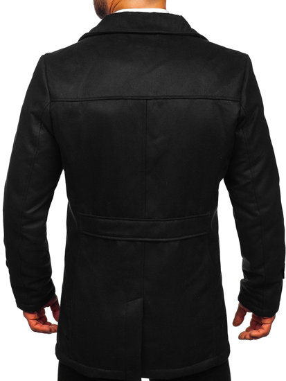 Černý pánský zimní kabát Bolf M3123