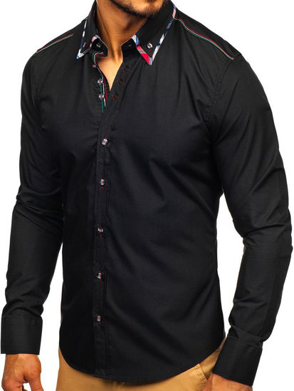 Pánská košile BOLF 3701 černá