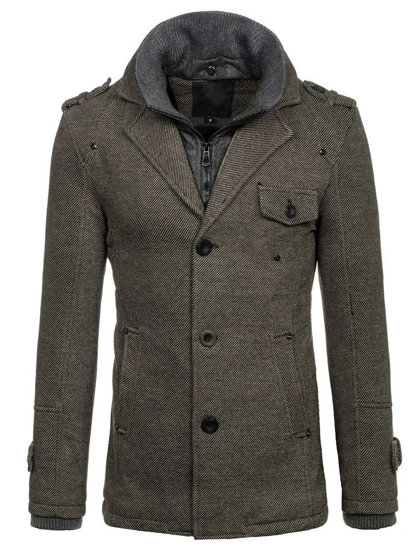 Šedý pánský zimní kabát Bolf 88801