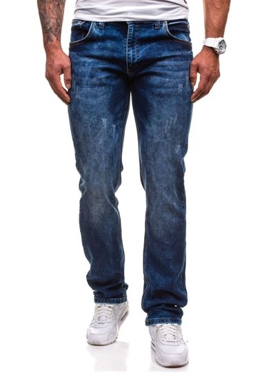 Tmavě modré pánské džínové kalhoty Bolf 4447