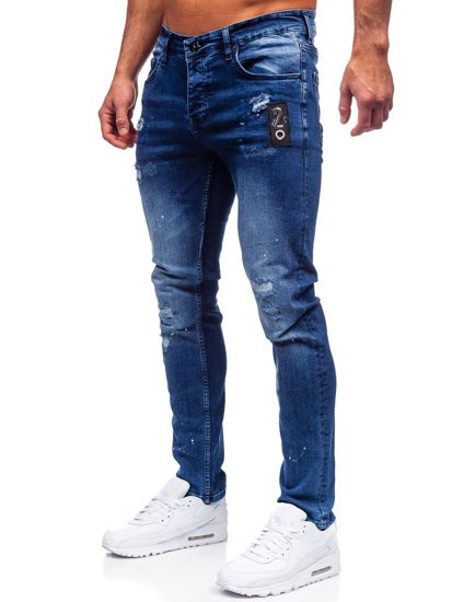 Tmavě modré pánské džíny regular fit Bolf 4003-1