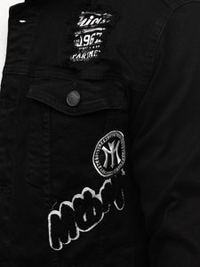 Černá pánská džínová bunda Bolf G131