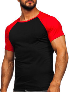 Černo-červené pánské tričko Bolf 8T82