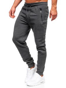 Grafitové pánské teplákové jogger kalhoty Bolf JX6008