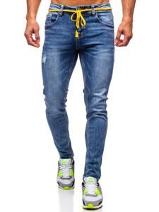 Tmavě modré pánské džíny skinny fit Bolf KX565