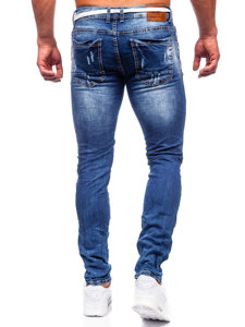 Tmavě modré pánské džíny slim fit Bolf E7789