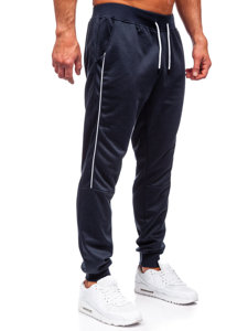 Tmavě modré pánské teplákové jogger kalhoty Bolf 8K201