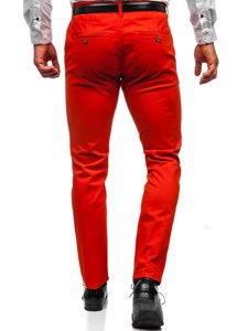 Tmavě oranžové pánské chino kalhoty Bolf 1143