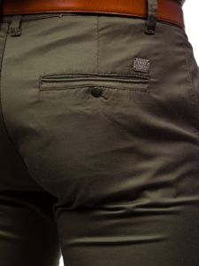 Zelené pánské chino kalhoty Bolf KA1786P