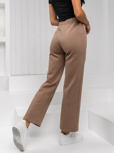 Hnědé dámské tepláky wide leg Bolf W5213